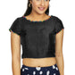 Aastha Fashion Women's Black Art Silk Designer Party Wear Readymade Blouse
