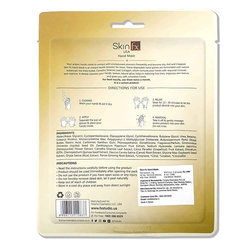 Skin Fx Nourishing & Smoothening Hand Sheet Mask - Swadesiicart