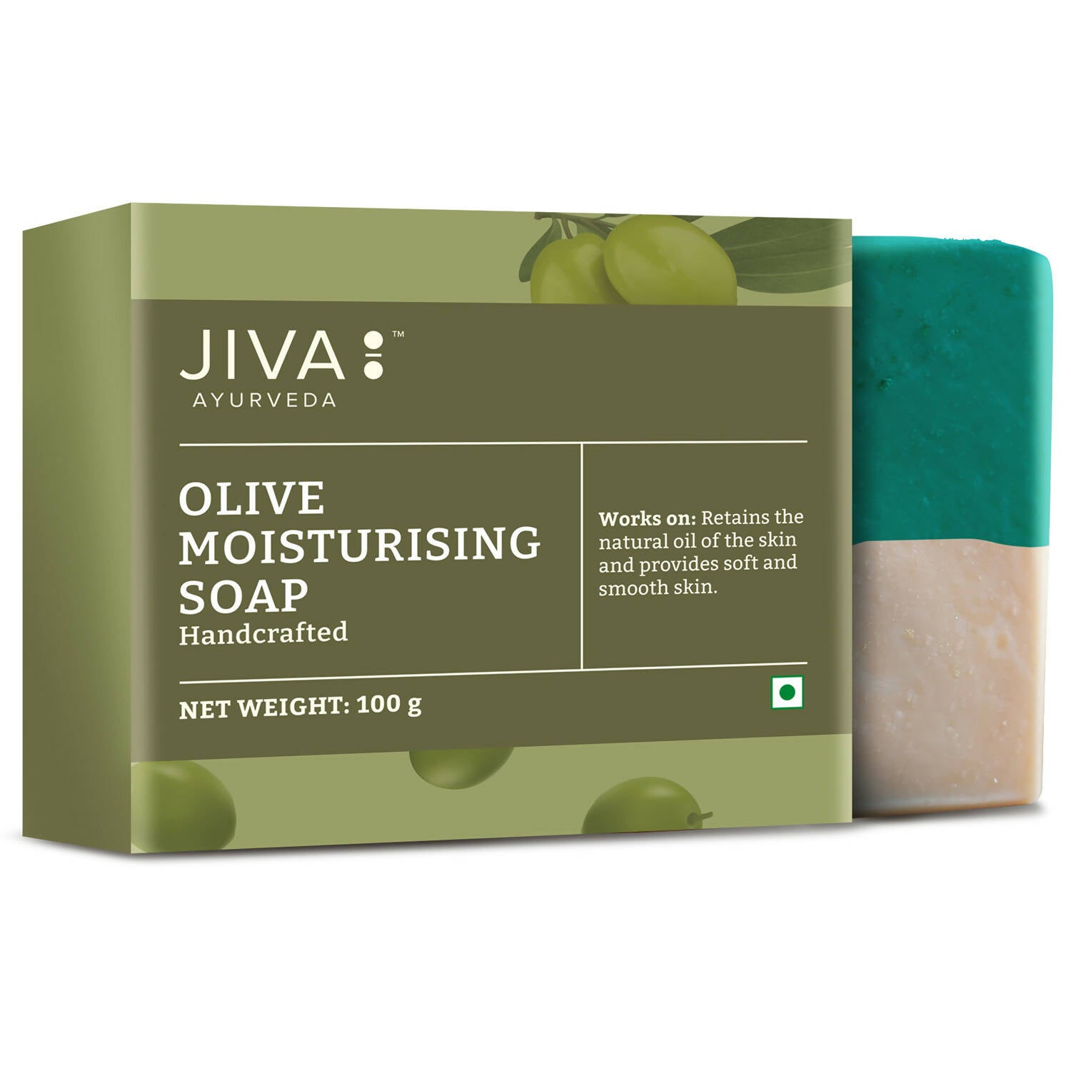 Jiva Ayurveda Olive Moisturising Soap - Swadesiicart