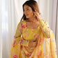 Joban Fashion Yellow Kurta Set Georgette Sequence Embroidery Work - Swadesiicart
