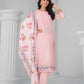Ethnic Festive Wear Chanderi Viscose Light Peach Stitched Suit With Dupatta - Tanisha | Swadesiicart