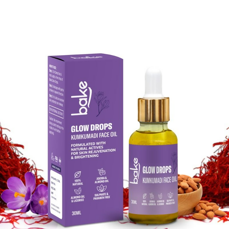 Bake Kumkumadi Face Oil For Brightening & Glowing Skin | Swadesiicart