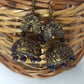 Terracotta Peacock Dazzling Temple Earrings