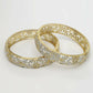 NVR Women's Set of 2 Gold-Polished American Diamond Emblished Handcrafted Bangles - Swadesiicart