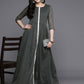 Ahalyaa Women's Traditional wear Kurta Set - Grey | Swadesiicart