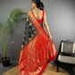 Joban Fashion Red Butti Banarasi Silk Sarees | Swadesiicart