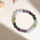 Red Carnelian, Amathyst Multicoloured Brown and Black Round crystal Beads Elastic Bracelet - Ruby Raang | Swadesiicart