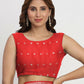 Astita Banarasi Silk Red Saree | Swadesiicart