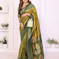 Aastha Fashion Pista Green South Soft Silk Zari Weaving Saree