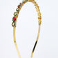 NVR Women's Multi colour Kundan Gold-Polished Embellished Hairband - Swadesiicart