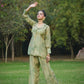 Women's Casual Fashionable Mahendi Mull Cotton co-ord set - Anya - Swadesiicart