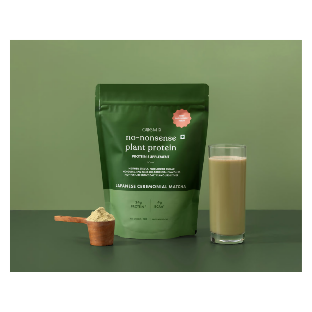 Cosmix No Nonsense Plant Protein Japanese Ceremonial Matcha | Swadesiicart