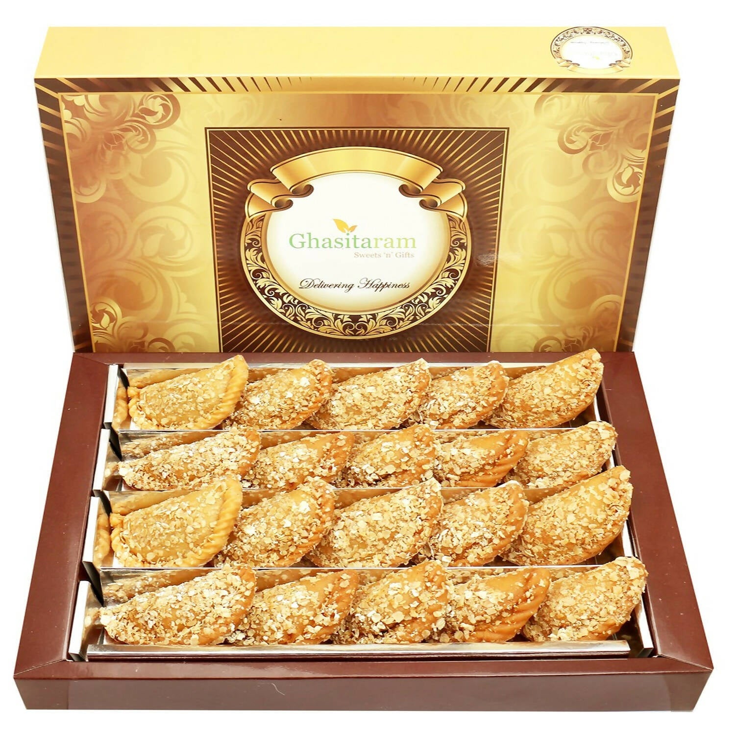 Ghasitaram Holi Sweets - Roasted Oats Gujiya | Swadesiicart
