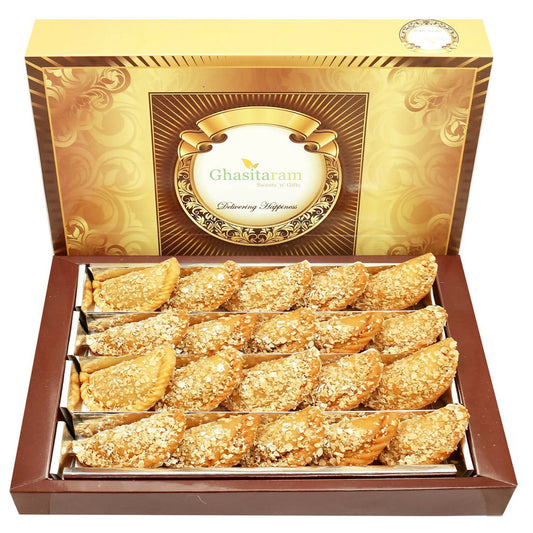 Ghasitaram Holi Sweets - Roasted Oats Gujiya | Swadesiicart