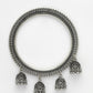 NVR Women's Set of 2 Silver-Toned German Silver Oxidised Bangle - Swadesiicart