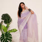 Vamsee Divya Lavender Organza Saree - Swadesiicart