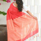 Beatitude Red Cotton Ghicha Pallu Saree