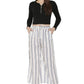 Asmaani White Color Rayon Fabric Stripped Palazzo