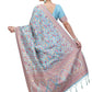 Blue Silk Blend Woven Design Saree With Unstitched Blouse Piece - Aloki