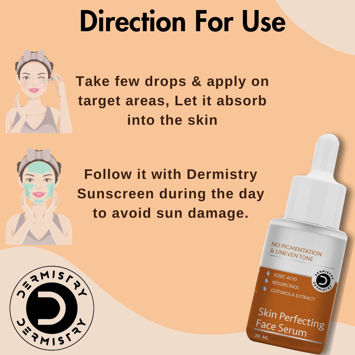 Dermistry Skin Perfecting Face Wash & Skin Perfecting Face Serum - Swadesiicart