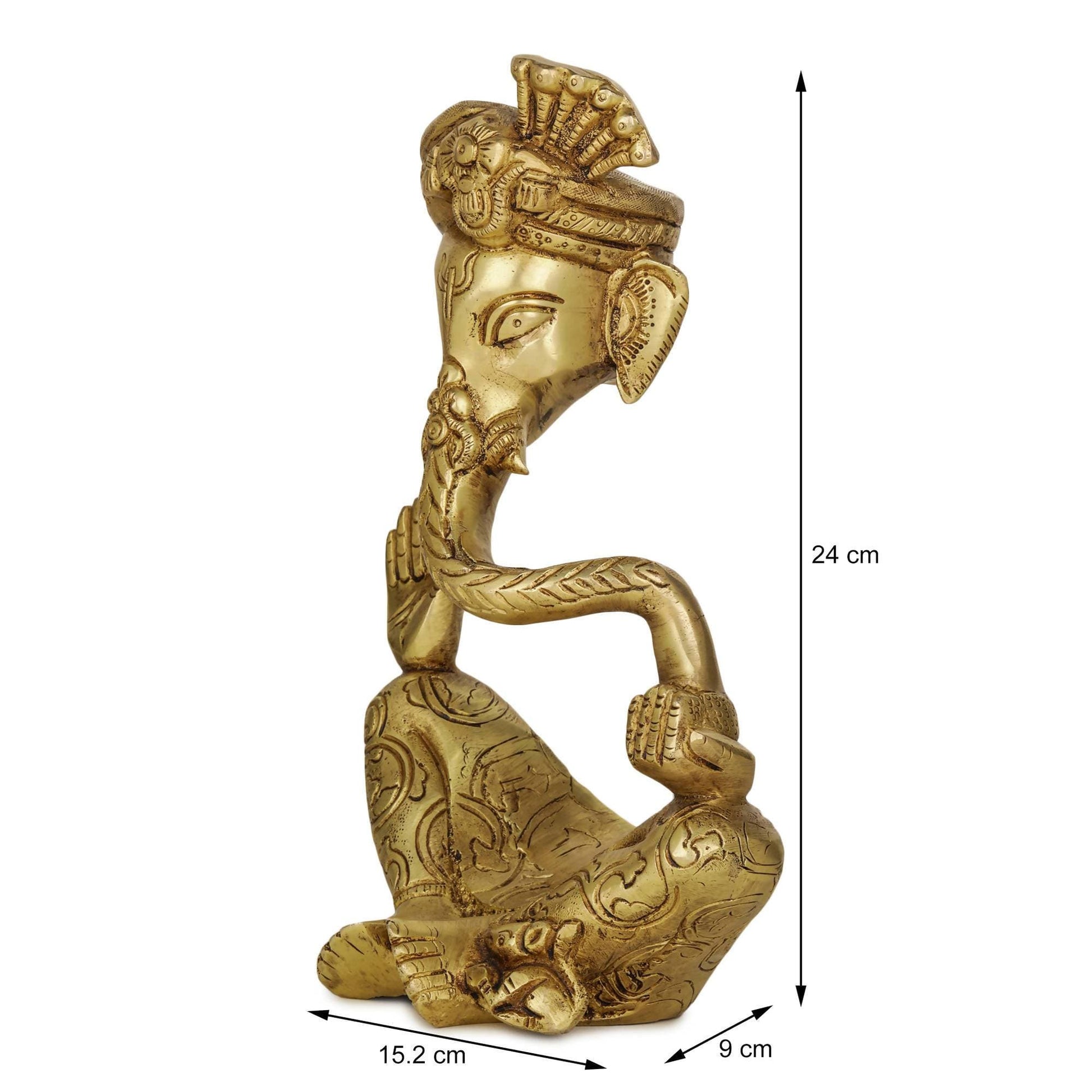 Devlok Vighnaharta Ganpati Pital Murti Idol - Swadesiicart