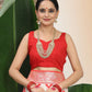 Shree Shyam Fashion Linen Cotton Red & White Saree