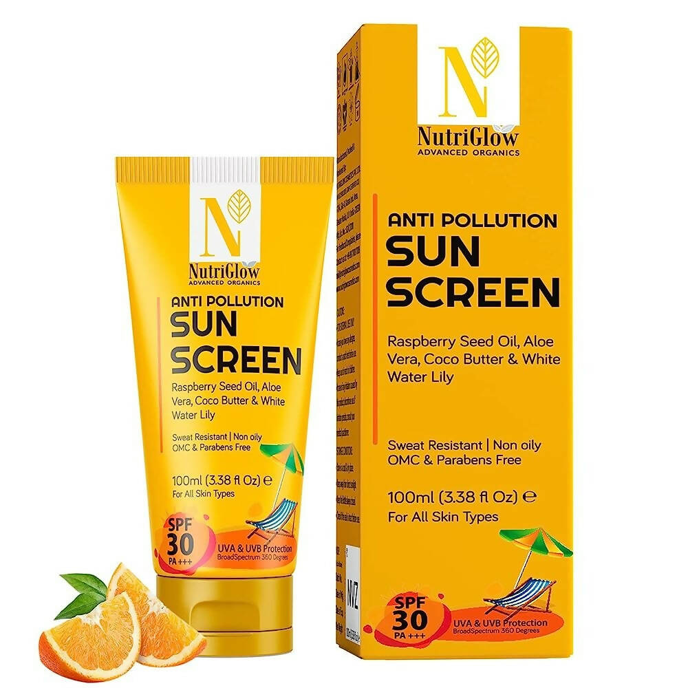 NutriGlow Advanced Organics Anti Pollution Sun Screen SPF 30 PA+++ - Nutriglow Cosmetics