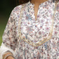 Janasya White Georgette Floral Kurta,Bottom & Dupatta | Swadesiicart