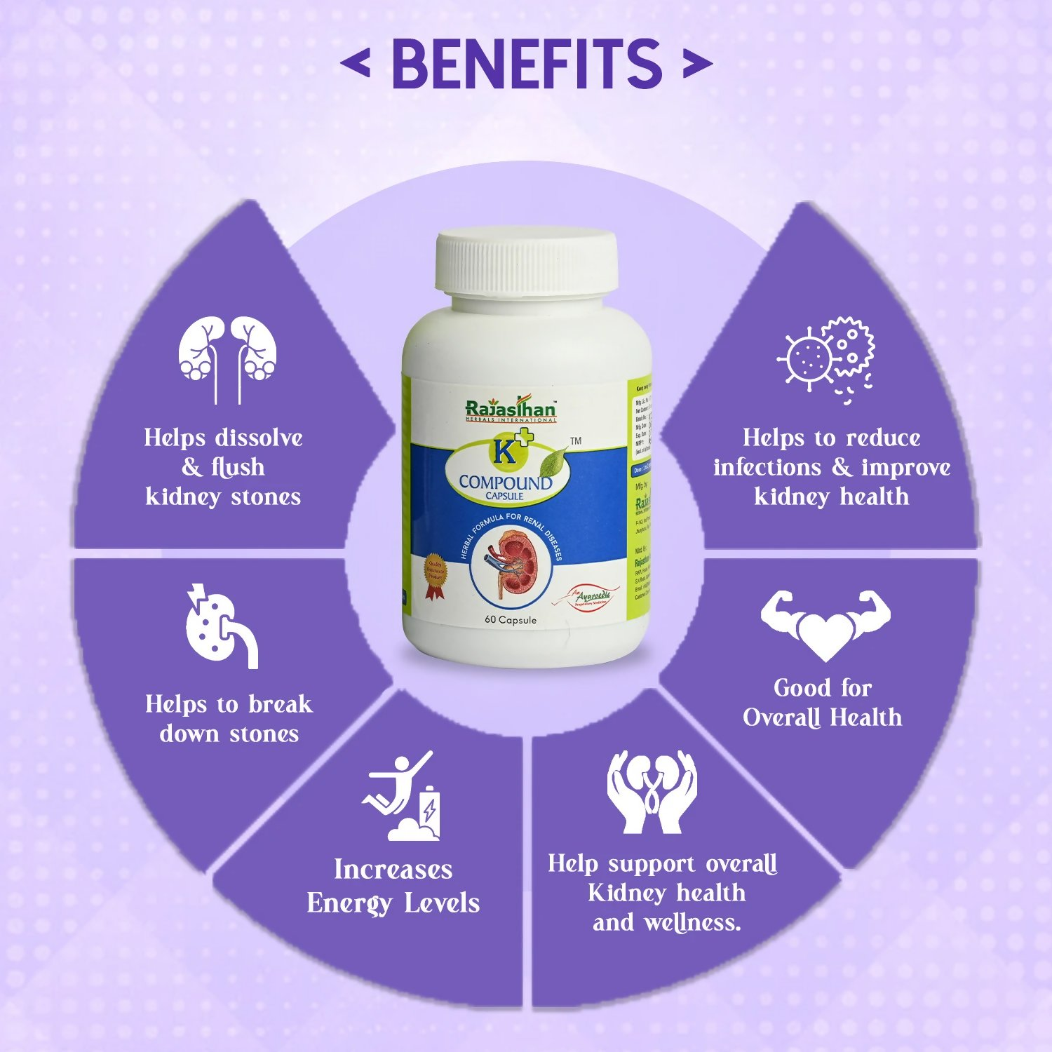 Rajasthan Herbals K+ Compound Capsules | Swadesiicart