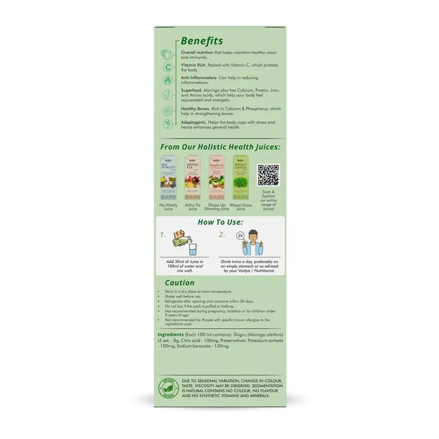 Sri Sri Tattva Moringa Juice - Powerhouse of Nutrients - Swadesiicart