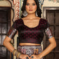 Shree Shyam Fashion Wine Silk Saree