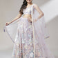House of Panchhi Muave Net Sequinse Work Lehenga & Blouse with Dupatta | Swadesiicart