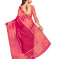 Mimosa Women's Pink Banarasi Chiffon Silk Saree | Swadesiicart
