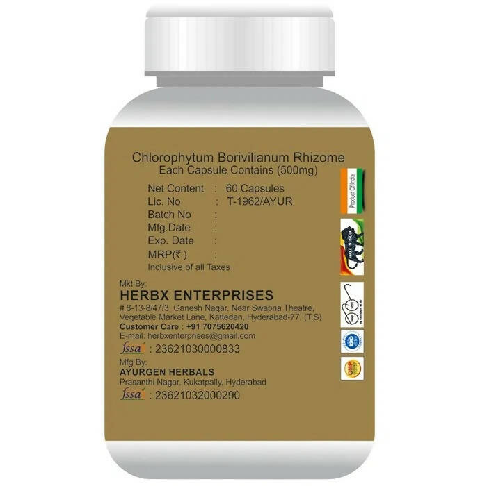 Globyherbs Safed Musli Capsules - Swadesiicart