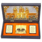 Anciently Ram Darbar Pocket Temple Box With Charan Paduka Rectangle Shaped, Gold-Polished