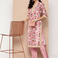 Ahalyaa Women's Traditional wear Kurta Set - Pink | Swadesiicart