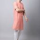 Even Apparels Beige Pure Cotton Men's Kurta With Band Collar (STR1171) | Swadesiicart