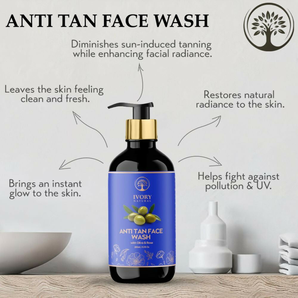 Ivory Natural Tan Face Wash For Crystal Clear And Radiant Skin | Swadesiicart