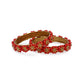 Afast Designer Fancy Party Bangle/ Kada Set, Red, Metal, Pack Of 2 - Swadesiicart