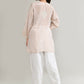 Joban Fashion Womens Cotton ChikanKari Baby Pink Cord set - Swadesiicart