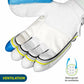 DSC Condor Ruffle Cricket Batting Gloves - Youth Left Multicolour with Cotton Gusset - Swadesiicart