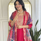 The52 Rani Gorgeous Embroidered Chanderi Silk Fabric Straight Kurta Pant with Dupatta Set - Swadesiicart