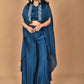 Morchari Women And Hand Embroidery Palazzo Set-Blue - Swadesiicart
