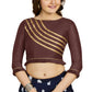 Aastha Fashion Women's Coffee Art Silk Designer Party Wear Readymade Blouse