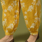 Myshka Women's Yellow Printed Cotton Round Neck Party Tunic With Trousers Co-ord set - Swadesiicart