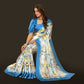 Aayaa Designer Printed Satin Saree - Multi Color