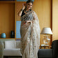 Vamsee Avantika Beige Organza Saree - Swadesiicart