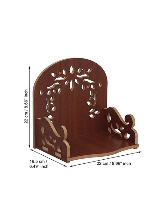 eCraftIndia Brown Design Wooden Temple | Swadesiicart