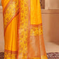 Shree Shyam Fashion Silk Blend Yellow Saree