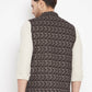 Even Apparels Black Merino Men Woven Nehru Jacket BF539 | Swadesiicart